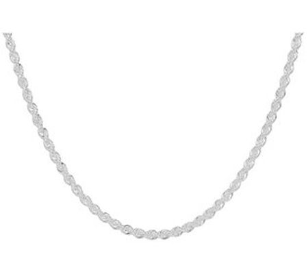 UltraFine Silver 15" Rope Chain Necklace, 8.7g