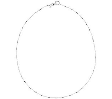 UltraFine Silver 16" Diamond-Cut Station Link N ecklace, 2.8g