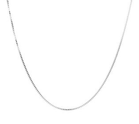 UltraFine Silver 16" Polished Fine Box Chain Ne cklace, 2.5 g