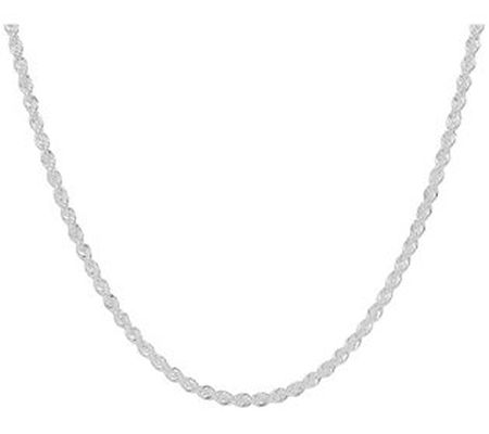 UltraFine Silver 16" Rope Chain Necklace, 9.3g