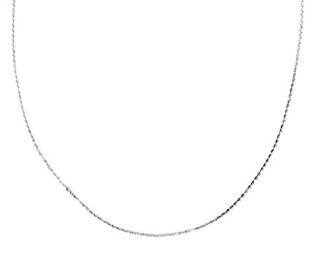 UltraFine Silver 18" Forzatina Diamond-Cut Oval Link Chain