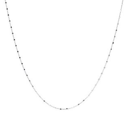 UltraFine Silver 18" Square Bead Station Neckla ce, 2.8g