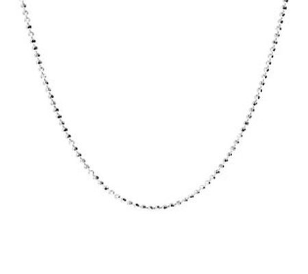 UltraFine Silver 20" Diamond Cut Bead Chain, 6. 2g