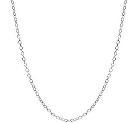 UltraFine Silver 24" Polished Oval Rolo Necklac e