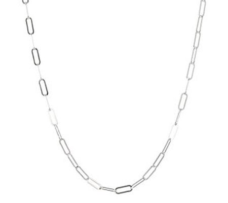 UltraFine Silver 36" Flat Paperclip Link Neckla ce, 6.7g