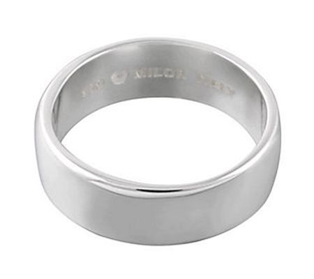 Ultrafine Silver 7mm Polished Silk Fit WeddingB and Ring