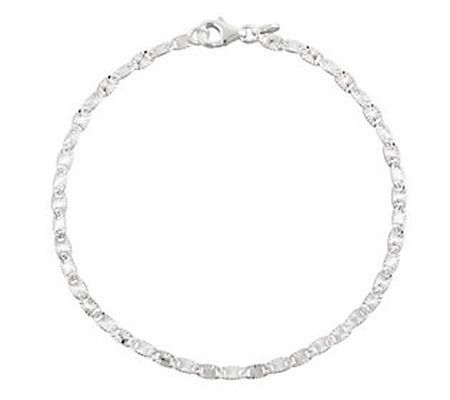 UltraFine Silver 9" Diamond Cut Confetti Link A nklet