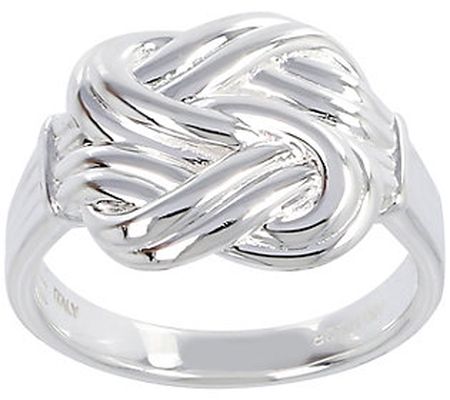 UltraFine Silver Ribbed Knot Ring