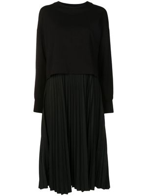 Uma | Raquel Davidowicz Amarula pleated-skirt wrap midi-dress - Black