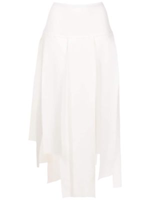Uma | Raquel Davidowicz asymmetric pleated skirt - White
