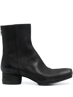 Uma Wang 45mm zip-up leather ankle boots - Black