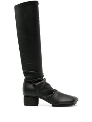 Uma Wang 50mm knee-high leather boots - Black