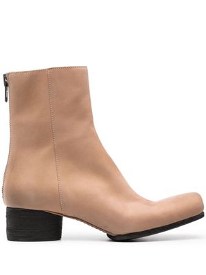 Uma Wang 50mm leather ankle boots - Neutrals
