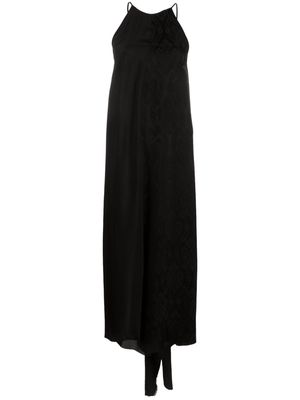Uma Wang Adore draped patterned-jacquard midi dress - Black