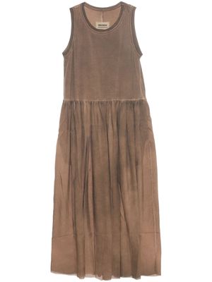 Uma Wang Aerial cotton midi dress - Brown