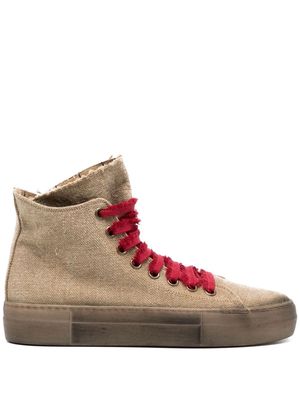 Uma Wang ankle-length linen sneakers - Brown