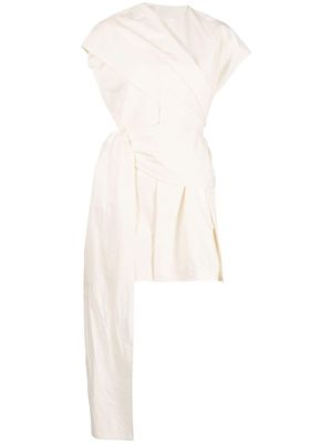 Uma Wang asymmetric cotton blouse - Neutrals
