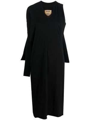 Uma Wang asymmetric cotton midi dress - Black