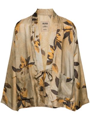 Uma Wang branches-print jacket - Neutrals
