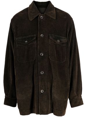Uma Wang corduroy button-up shirt jacket - Brown