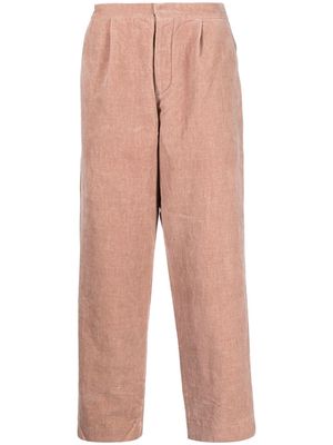 Uma Wang cropped melange wool trousers - Pink