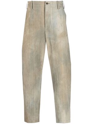 Uma Wang faded-effect loose fit trousers - Grey