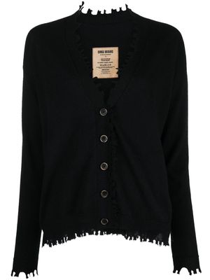 Uma Wang fringed cashmere cardigan - Black