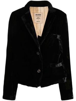 Uma Wang graphic-print single-breasted blazer - Black