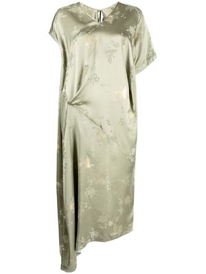 Uma Wang jacquard asymmetric dress - Green