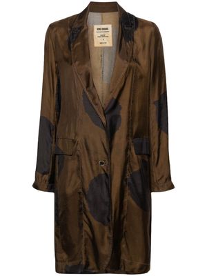 Uma Wang Katia motif-print midi jacket - Brown
