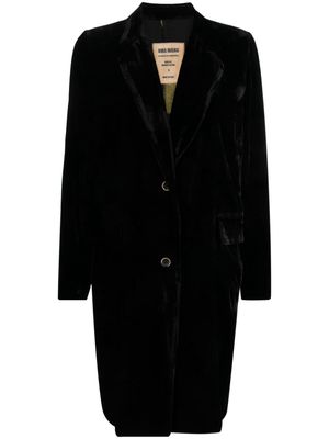 Uma Wang Kiwi velvet single-breasted coat - Black