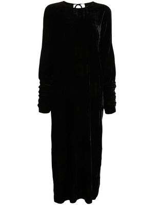 Uma Wang long-sleeve velvet maxi dress - Black