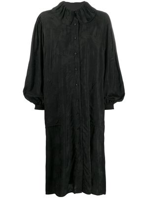 Uma Wang oversized long-sleeve shirt dress - Black