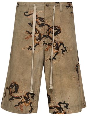 Uma Wang Pallor cotton bermuda shorts - Brown