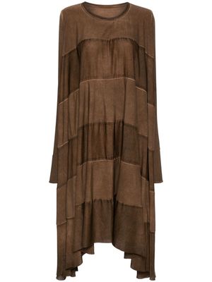 Uma Wang panelled-design dress - Brown