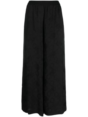 Uma Wang patterned-jacquard wide-leg trousers - Black