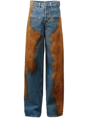 Uma Wang Phyllis bleached-effect jeans - Blue
