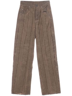 Uma Wang Phyllis striped trousers - Brown