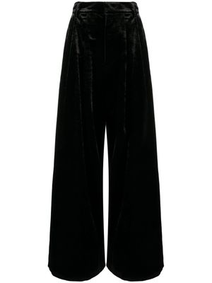 Uma Wang pleat-detail wide-leg trousers - Black