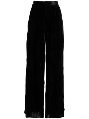 Uma Wang pleated velvet trousers - Black