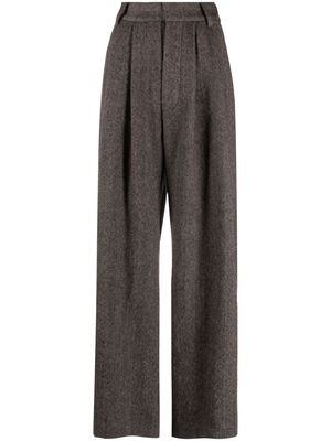 Uma Wang pleated wide-leg virgin wool trousers - Neutrals