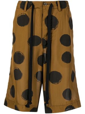 Uma Wang polka dot shorts - Brown