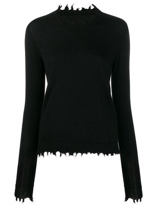 Uma Wang raw edge knit sweater - Black