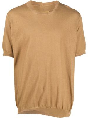 Uma Wang short-sleeve knitted T-shirt - Brown