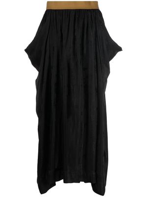 Uma Wang side-draped maxi skirt - Black