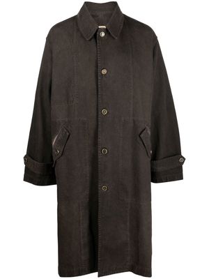 Uma Wang single-breasted button-fastening coat - Brown