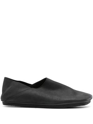 Uma Wang square-toe leather slippers - Black