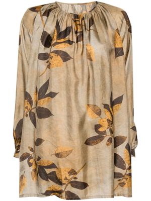 Uma Wang Tammy motif-print blouse - Neutrals