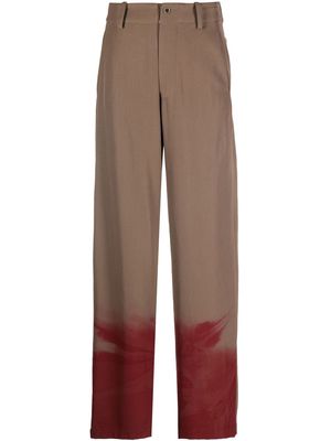 Uma Wang two-tone wide-leg trousers - Neutrals