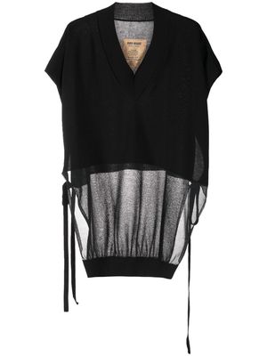 Uma Wang V-neck knitted vest - Black